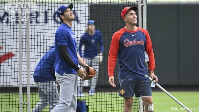 大谷翔平VSヌートバー　今季初対決　再会に笑顔