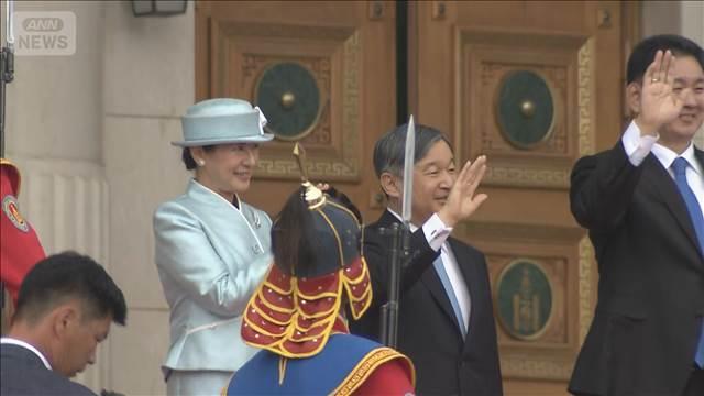 両陛下 モンゴル大統領夫妻と歓迎式典に　元力士らと会話も