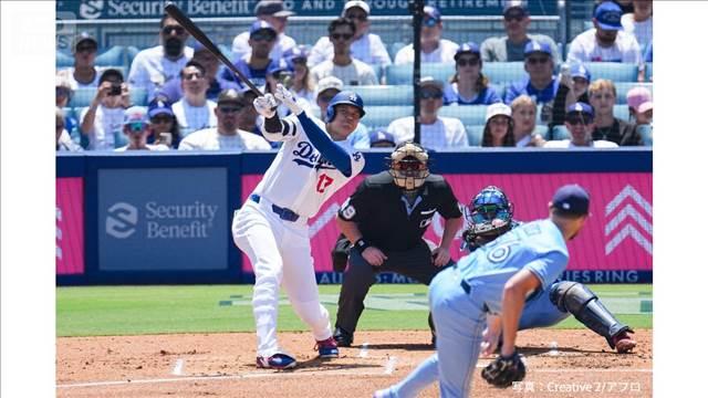 大谷翔平 2試合連続41号　HR王争いリーグトップに並ぶ