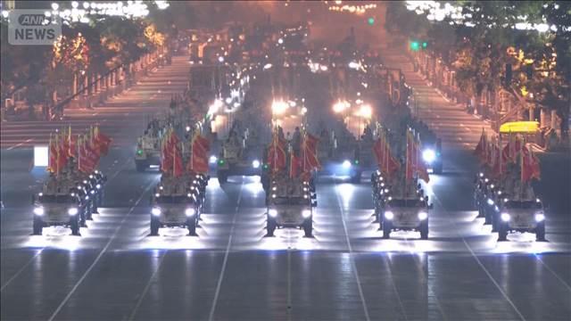 中国　軍事パレード2回目の大規模リハーサル実施　4万人が参加