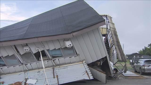 茨城県で“突風”被害相次ぐ　ドライブレコーダーに倉庫倒壊の瞬間