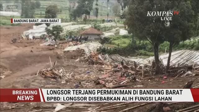 インドネシアで土砂崩れ　8人死亡　80人以上が行方不明