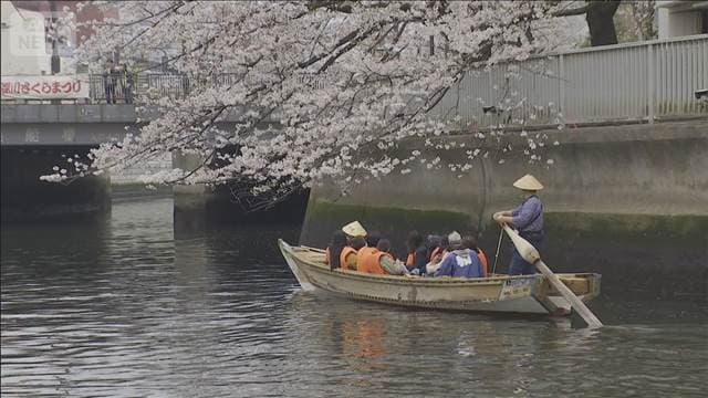 水辺ならではの桜が魅力　東京・江東区でさくらまつり