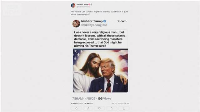 トランプ氏　今度は“キリストと並ぶ”画像　「とても良い」