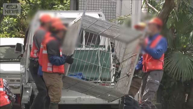 仙台市　市街地にクマ居座る 猟銃使えず 箱わなを設置