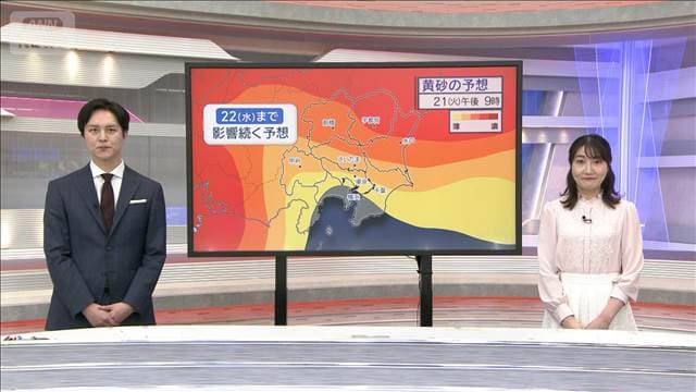 【関東の天気】あすも5月並みの陽気に　週明けは高濃度の黄砂飛来も
