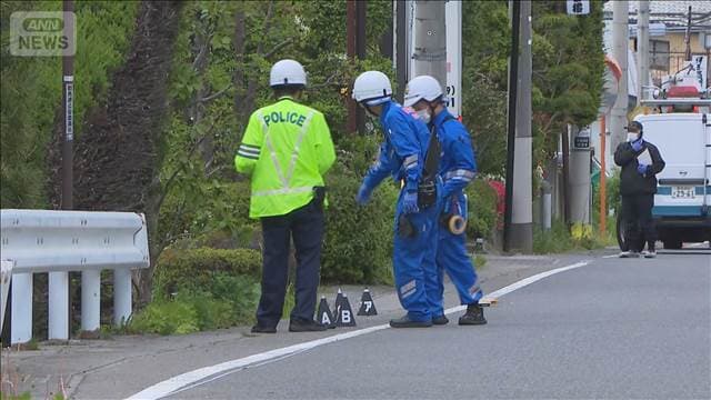 交通取り締まり中の警察官をひき逃げ　車は逃走　群馬・渋川市の県道