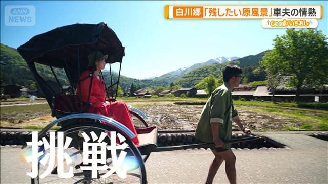 新緑の白川郷　村唯一の車夫「子どもたちが帰りたくなる故郷に」【グッド！いちおし】