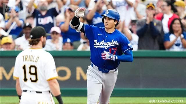ドジャース・大谷翔平選手 13号も「左ひざの炎症」で途中交代