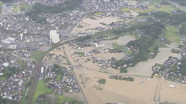 千葉・大網白里市で大規模冠水