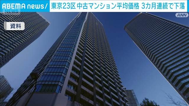 8月の中古マンション価格　23区は3カ月連続下落　価格高騰で買い手つかず