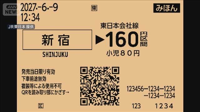 磁気がQRコードに　JR東日本など7社
