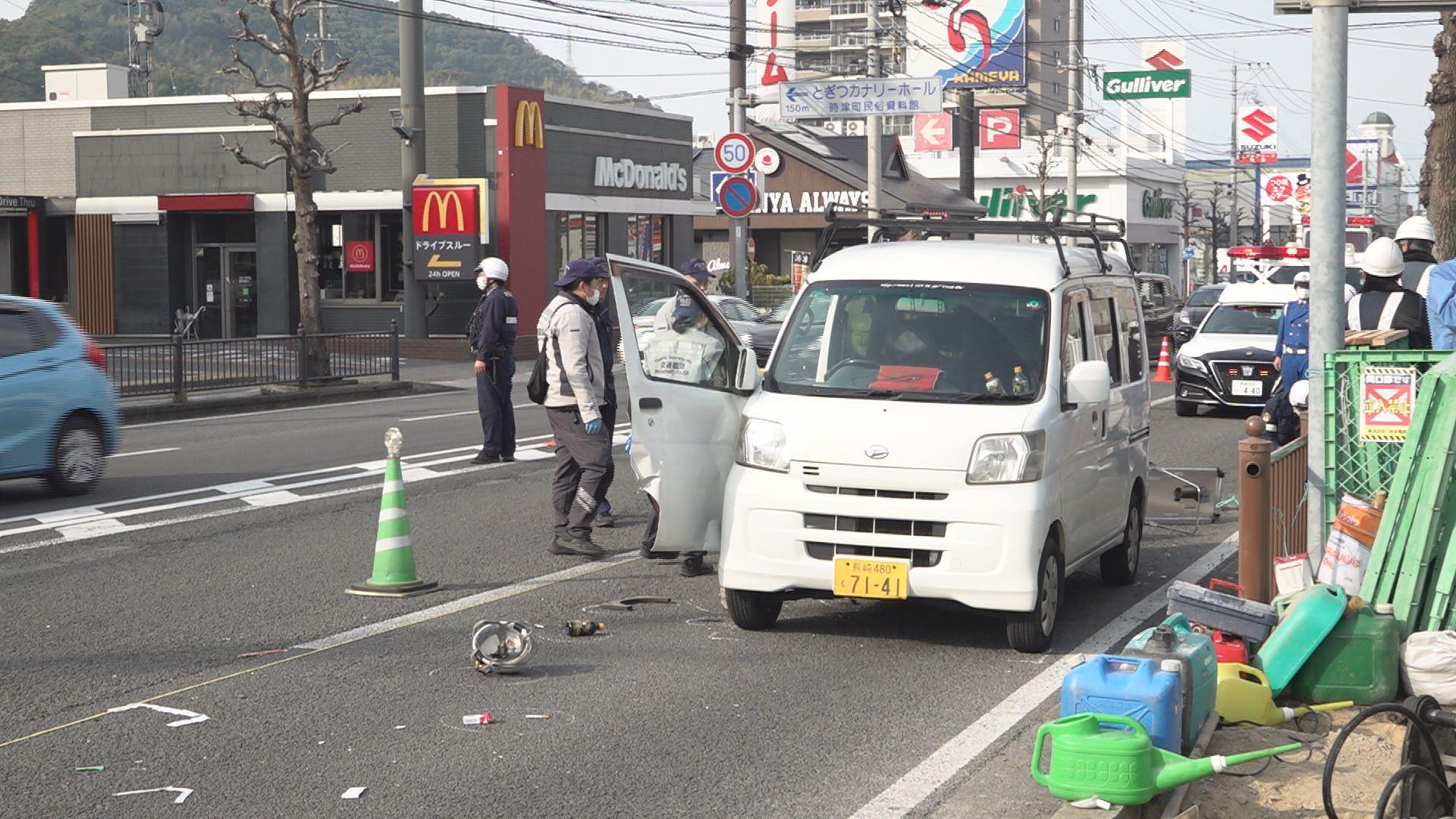 ９０代が運転する車が工事現場に進入か…西彼・時津町の国道で工事作業員が車にはねられ死亡