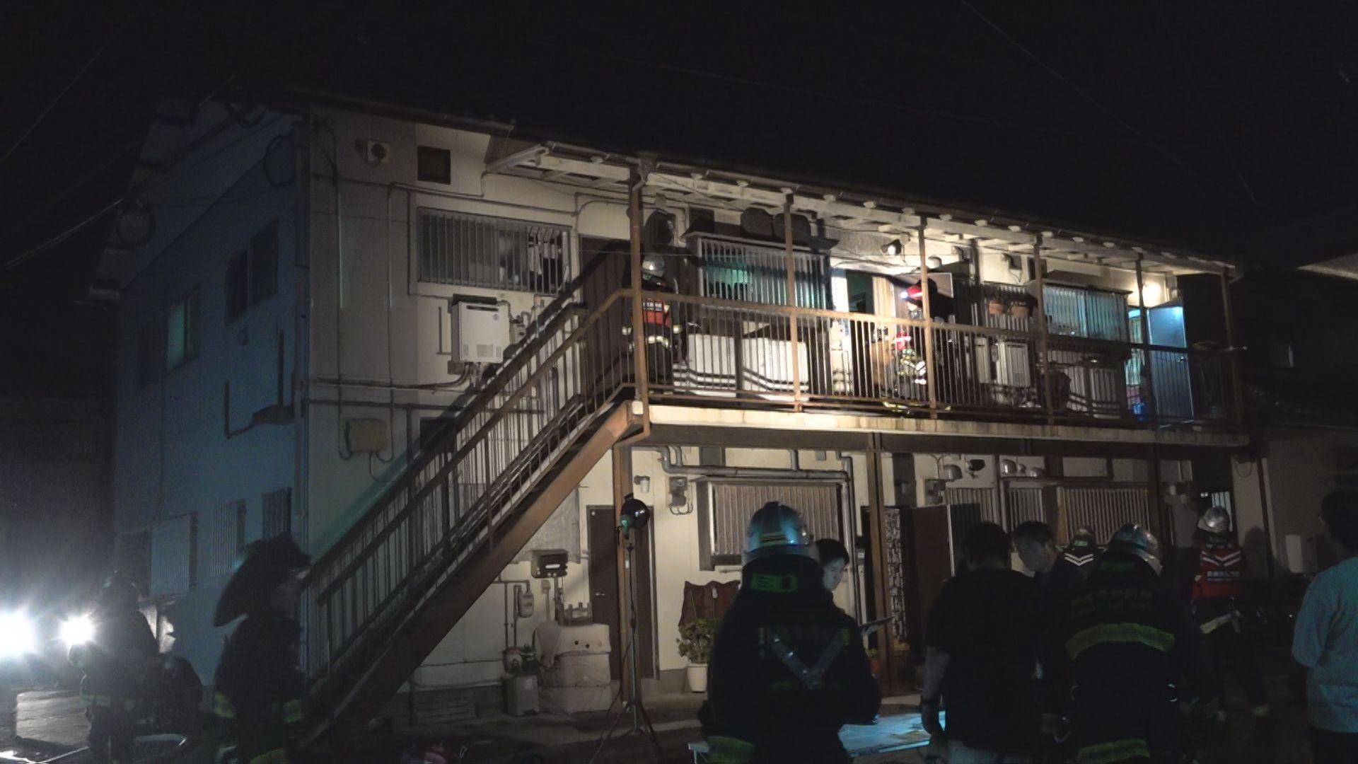 電子機器から出火か 時津町の木造アパートで火災　