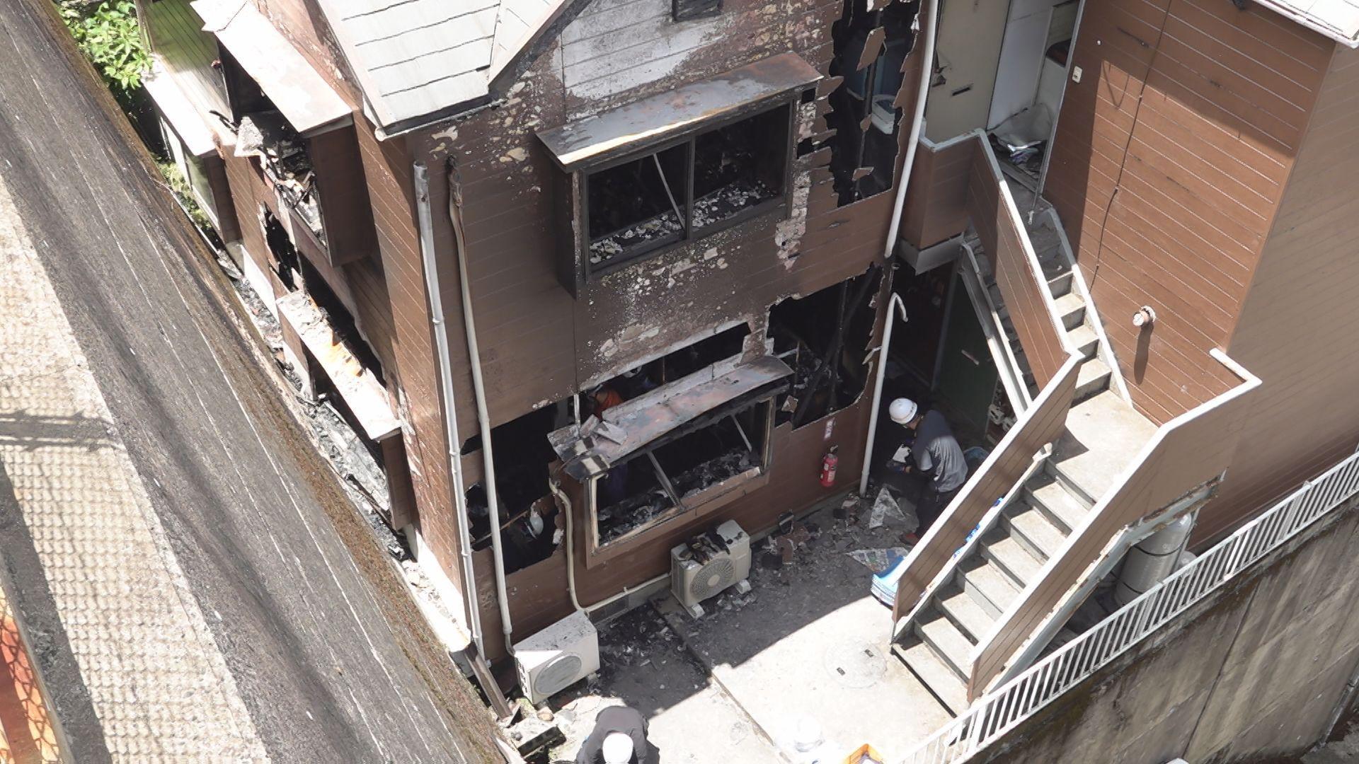 未明に木造アパートで火事 火元の部屋で１人の遺体 住民の６０代男性か 長崎市本原町