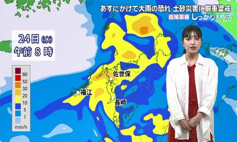 長崎県で線状降水帯発生の恐れ　23日夜遅くから24日昼過ぎにかけて大雨