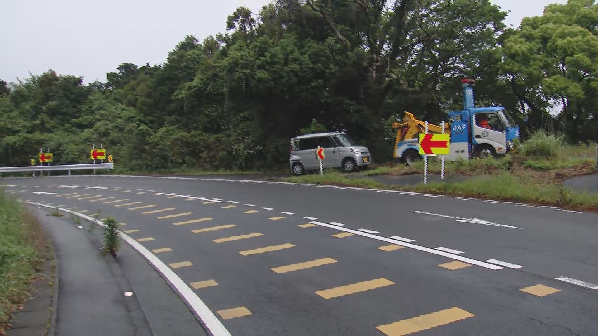 「速度超過していた」諫早市の国道のカーブで軽乗用車がスリップ横転 一時渋滞が発生