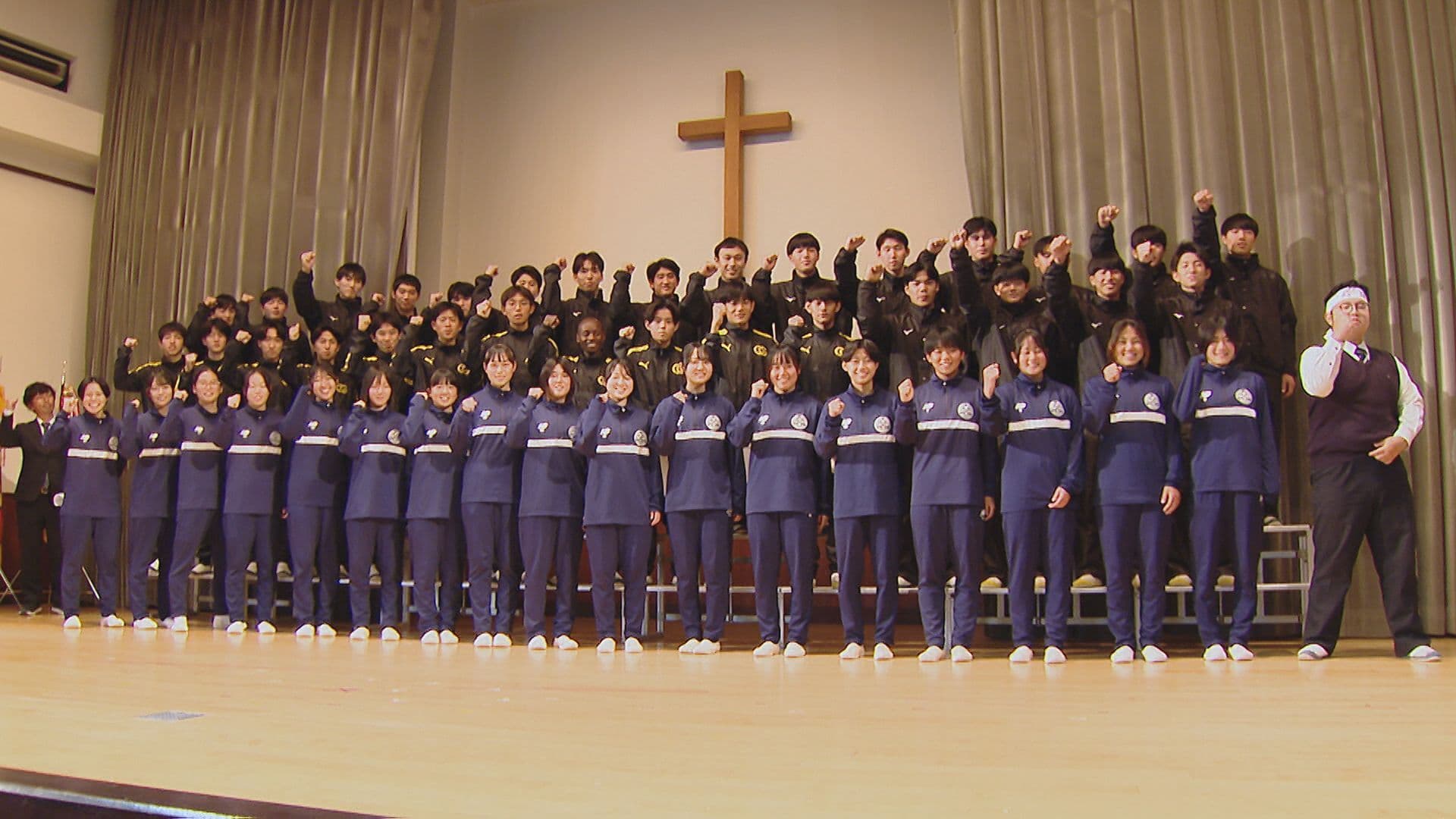 ３運動部そろって「目標はベスト８」　鎮西学院高校で全国大会の壮行会