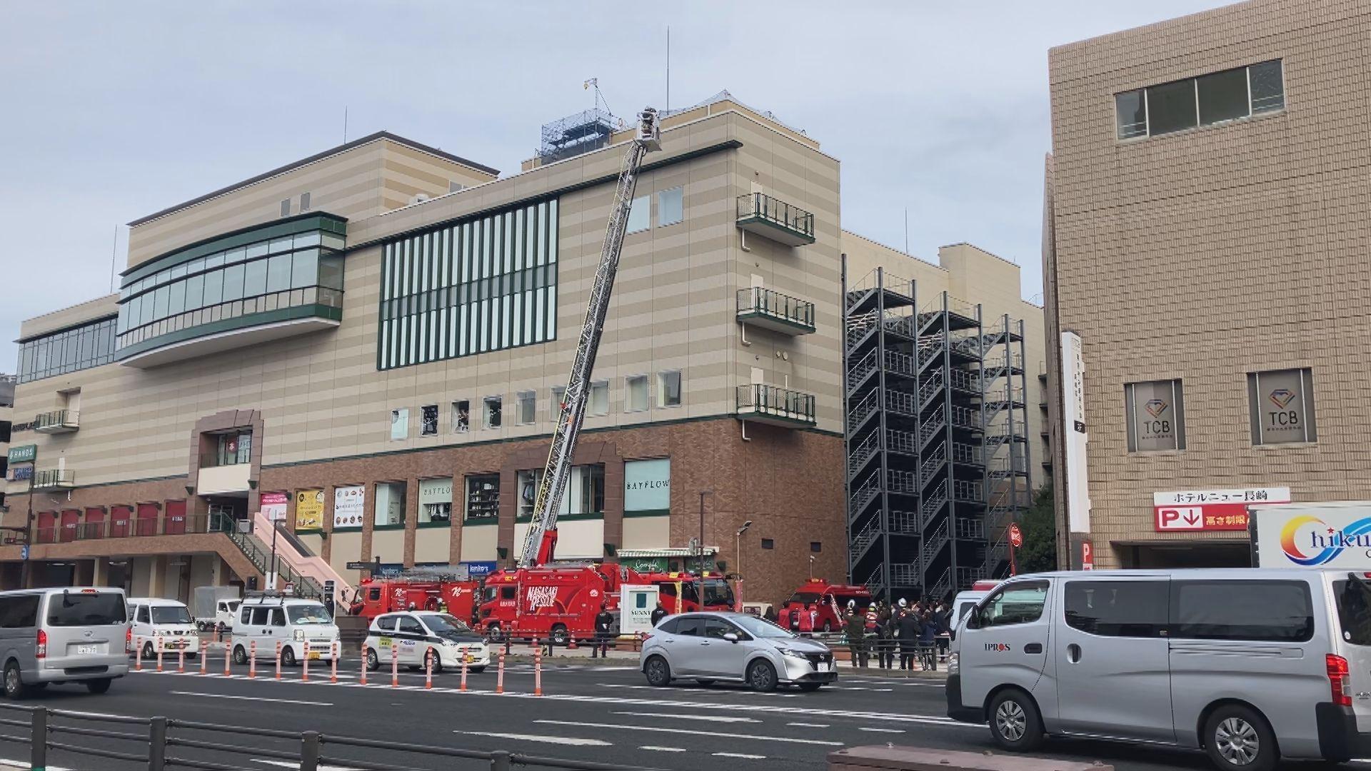 ＪＲ長崎駅ビルで合同消防訓練