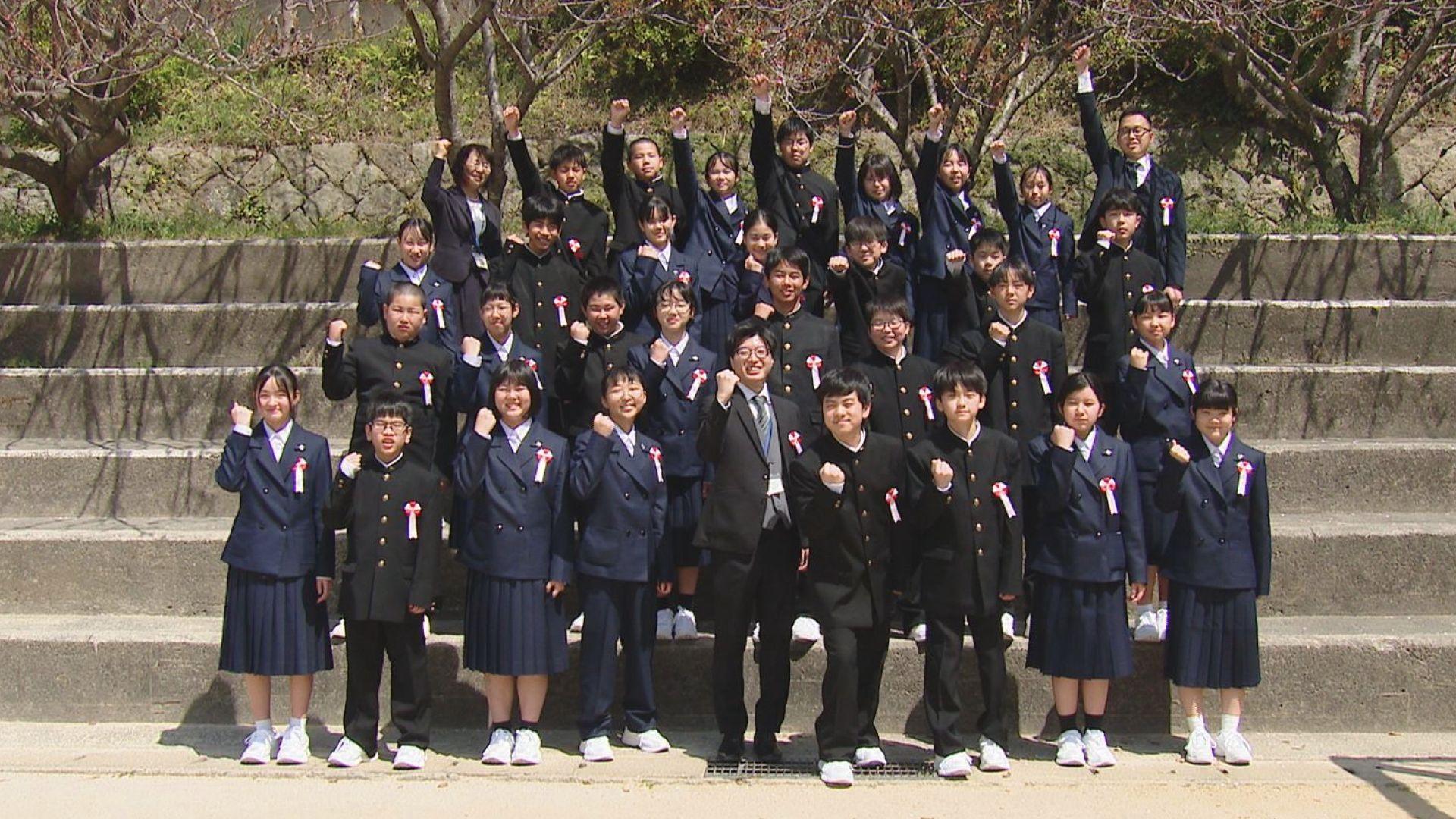 県内多くの公立中で入学式 桜馬場中には１２３人が入学