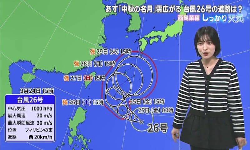 【台風26号】Uターンする可能性も  週末は長崎で本降りの雨