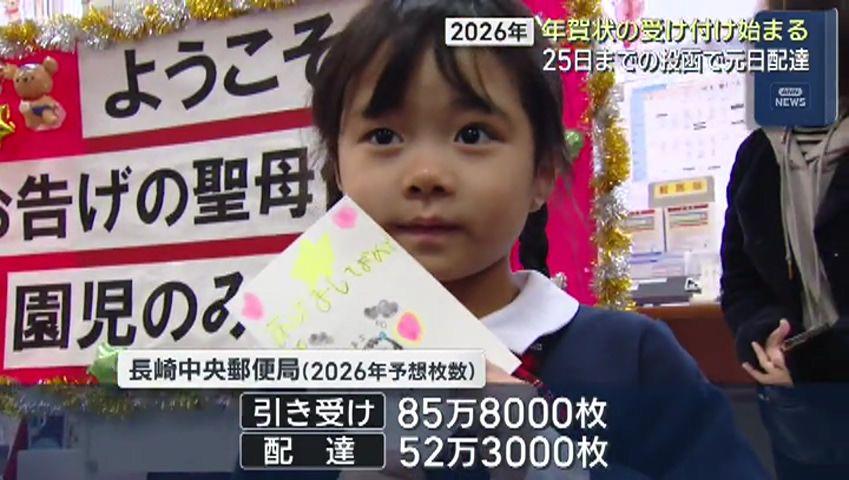年賀はがきの受付始まる 25日までの投函で元日配達