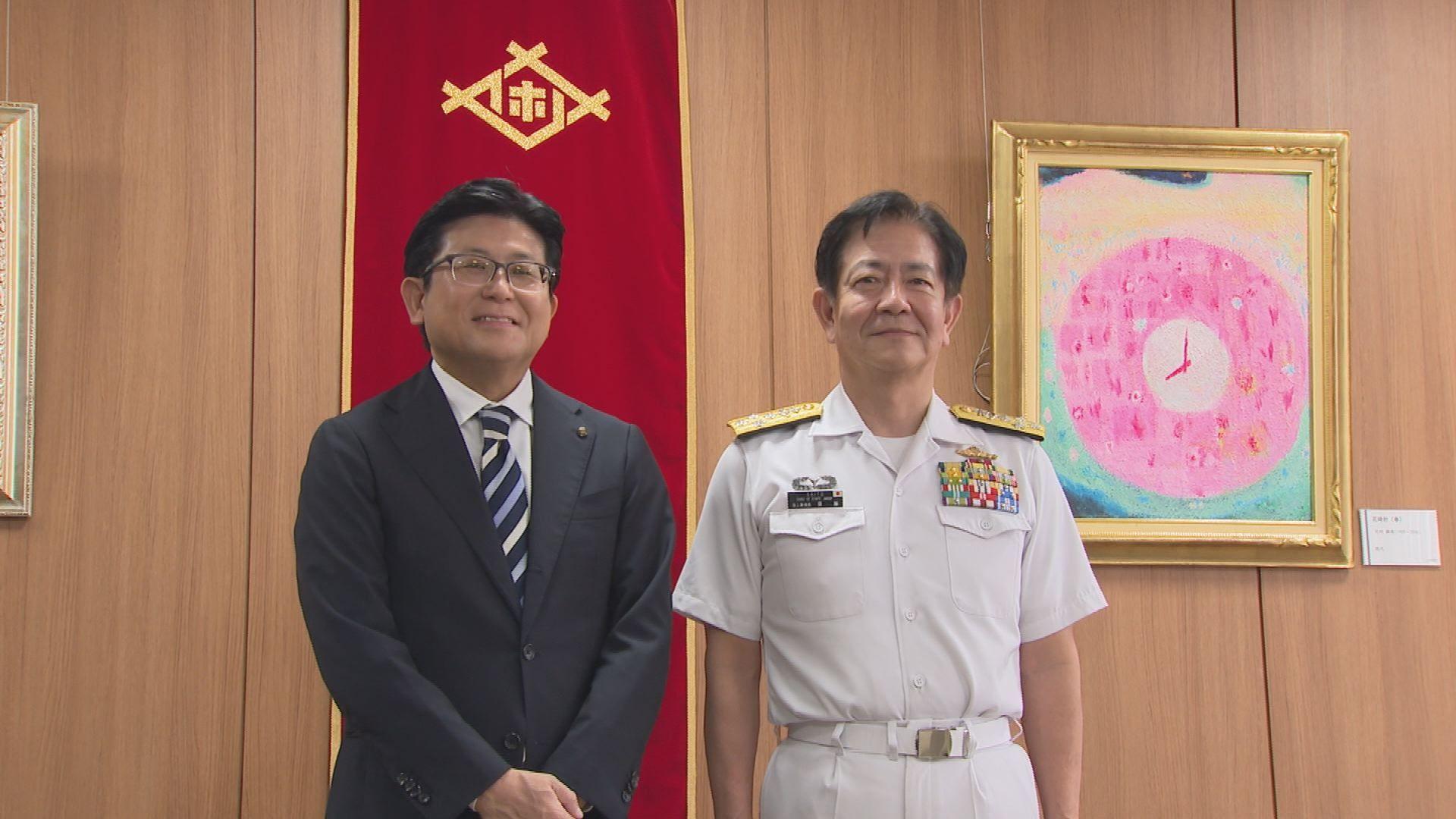 「佐世保地方隊は西海の守りの最前線」海上幕僚長が佐世保市長表敬