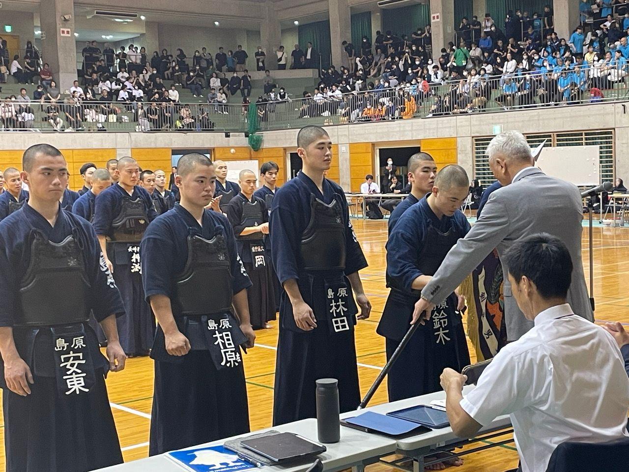 【長崎県高総体】剣道 男子団体戦決勝　島原が長崎南山に勝利し４年連続優勝！