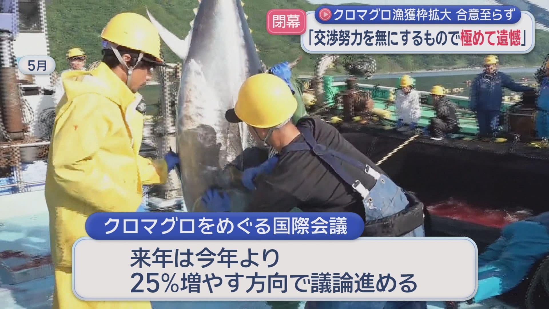 クロマグロめぐる国際会議閉幕 漁獲枠拡大は合意至らず｢交渉努力を無にするもので極めて遺憾｣