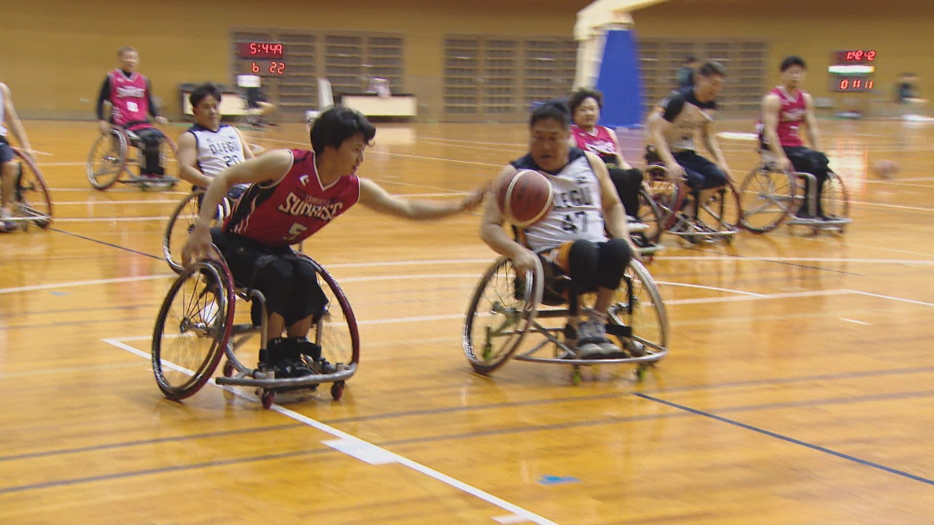 車いすバスケ韓国戦試合