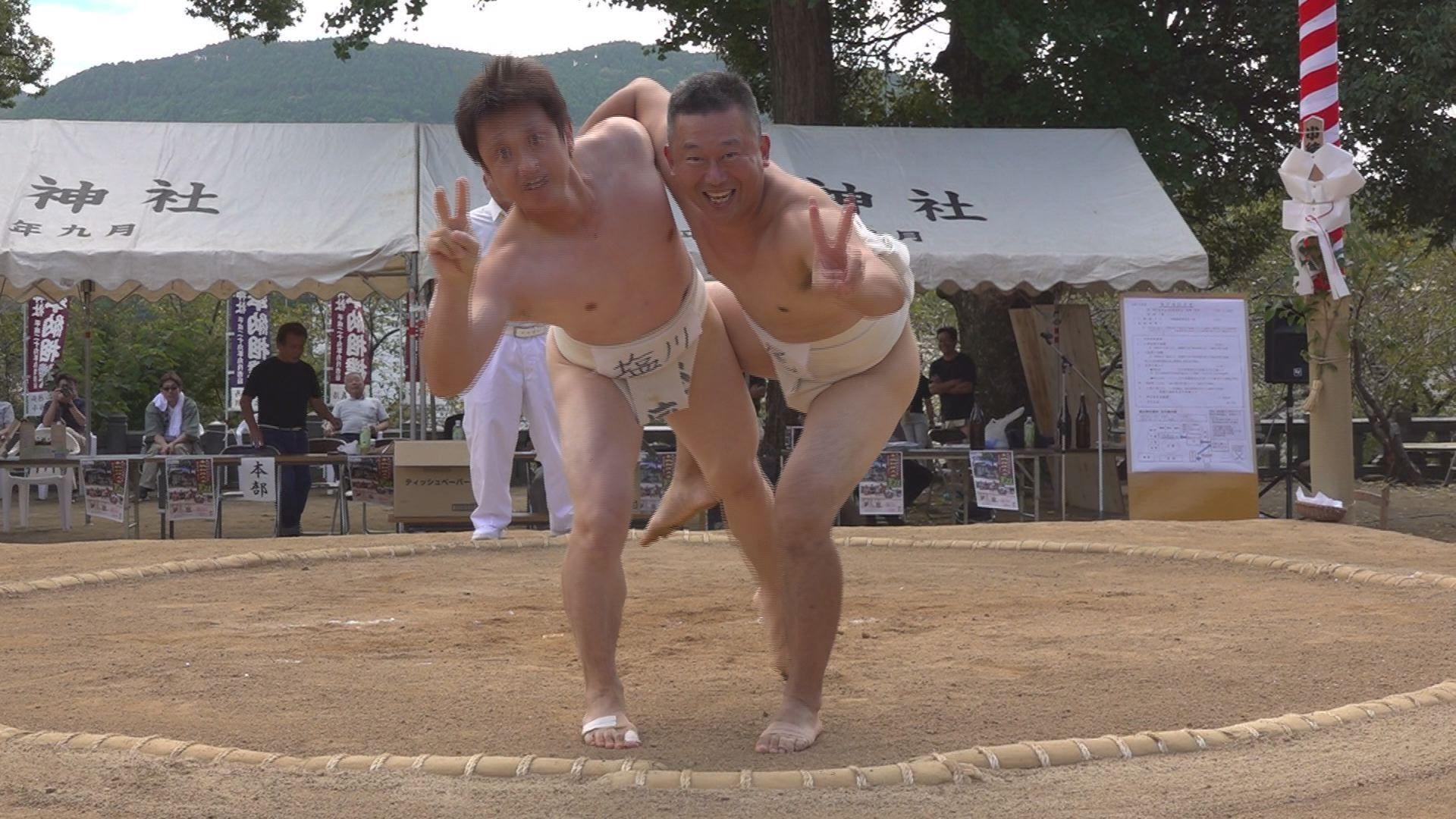 波佐見町鹿山神社の秋の大祭奉納相撲大会