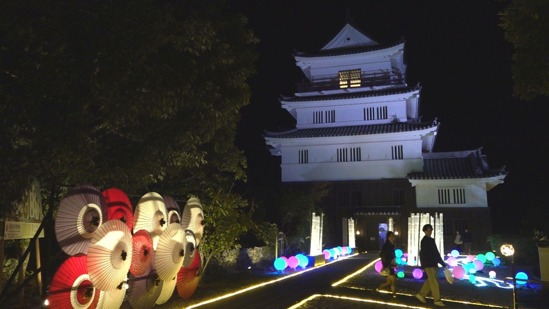 観光名所を彩る光「平戸ナイトミュージアム」来年1月12日まで