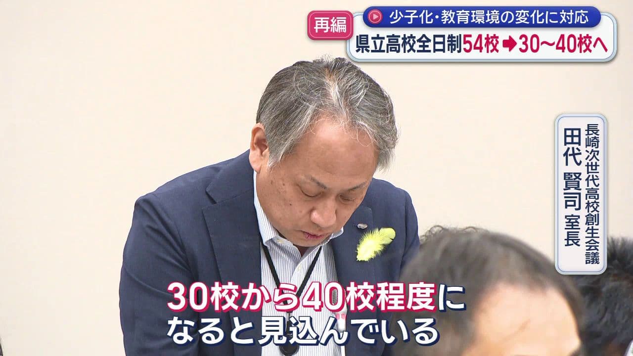 少子化･教育環境の変化に対応…県立高校全日制54校を30～40校へ