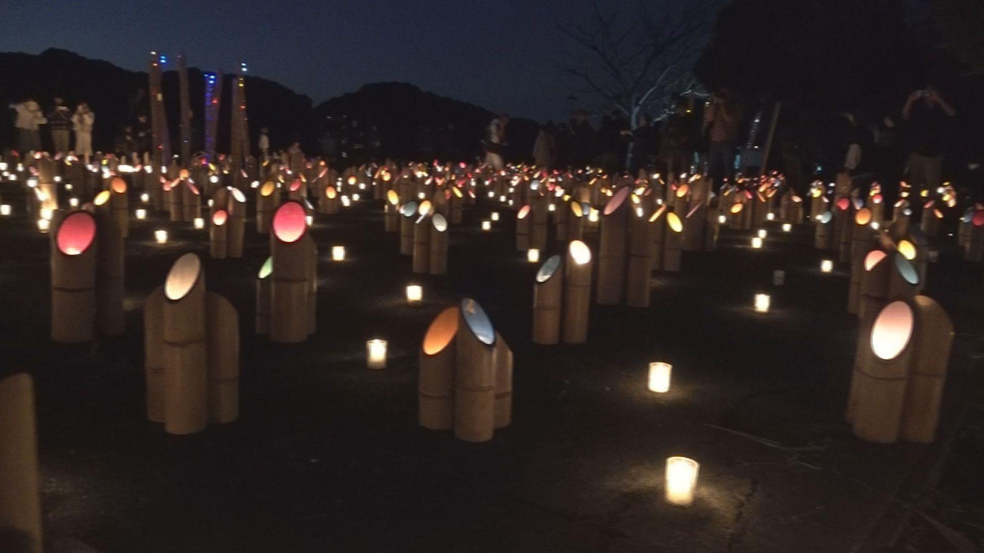 川棚町「竹灯籠まつり」が１１回の歴史に幕「片島を戦争の無い世界平和を考える地に」