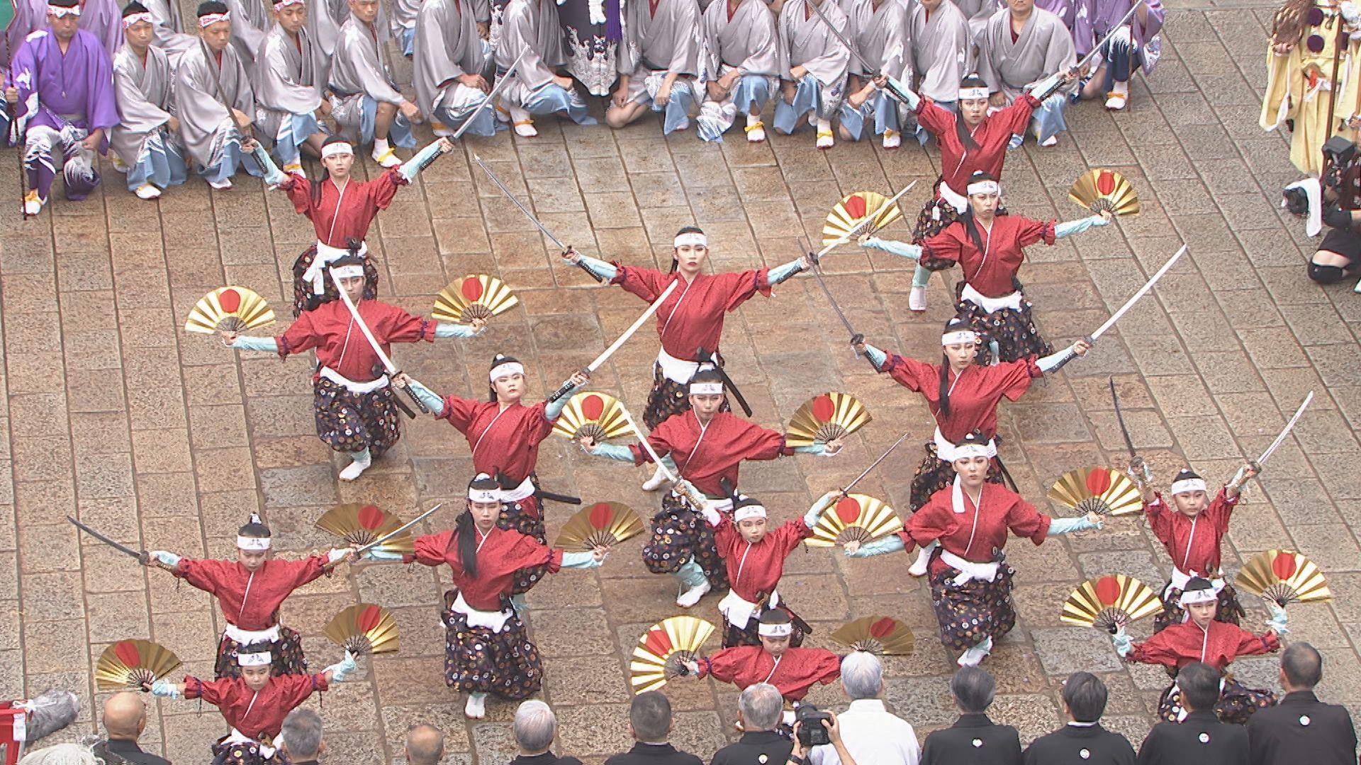 【長崎くんち奉納踊り】二番町・八幡町「山伏道中・剣舞・弓矢八幡祝い船」