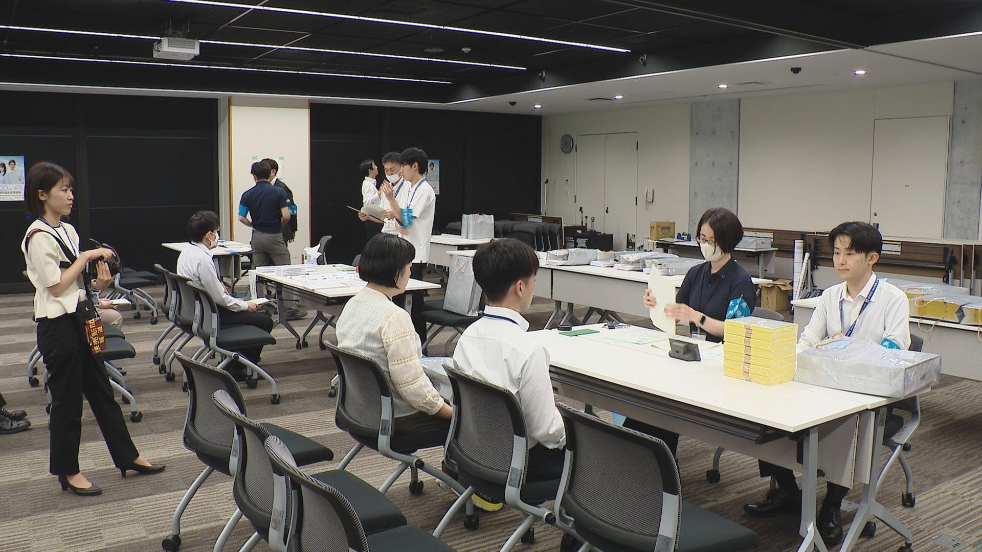 参院選立候補受付のリハーサル　選管は期日前投票を呼びかけ