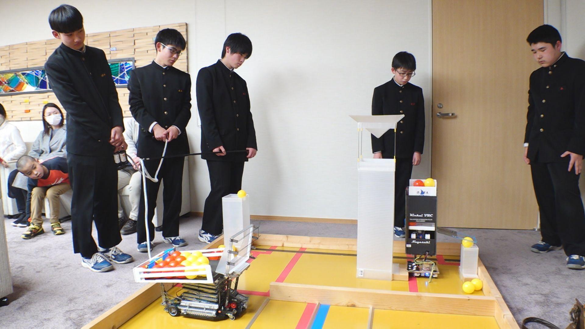 ロボコン全国大会出場の中学生が市長表敬 土井首中｢2連覇へ｣琴海中｢悔い残さず｣