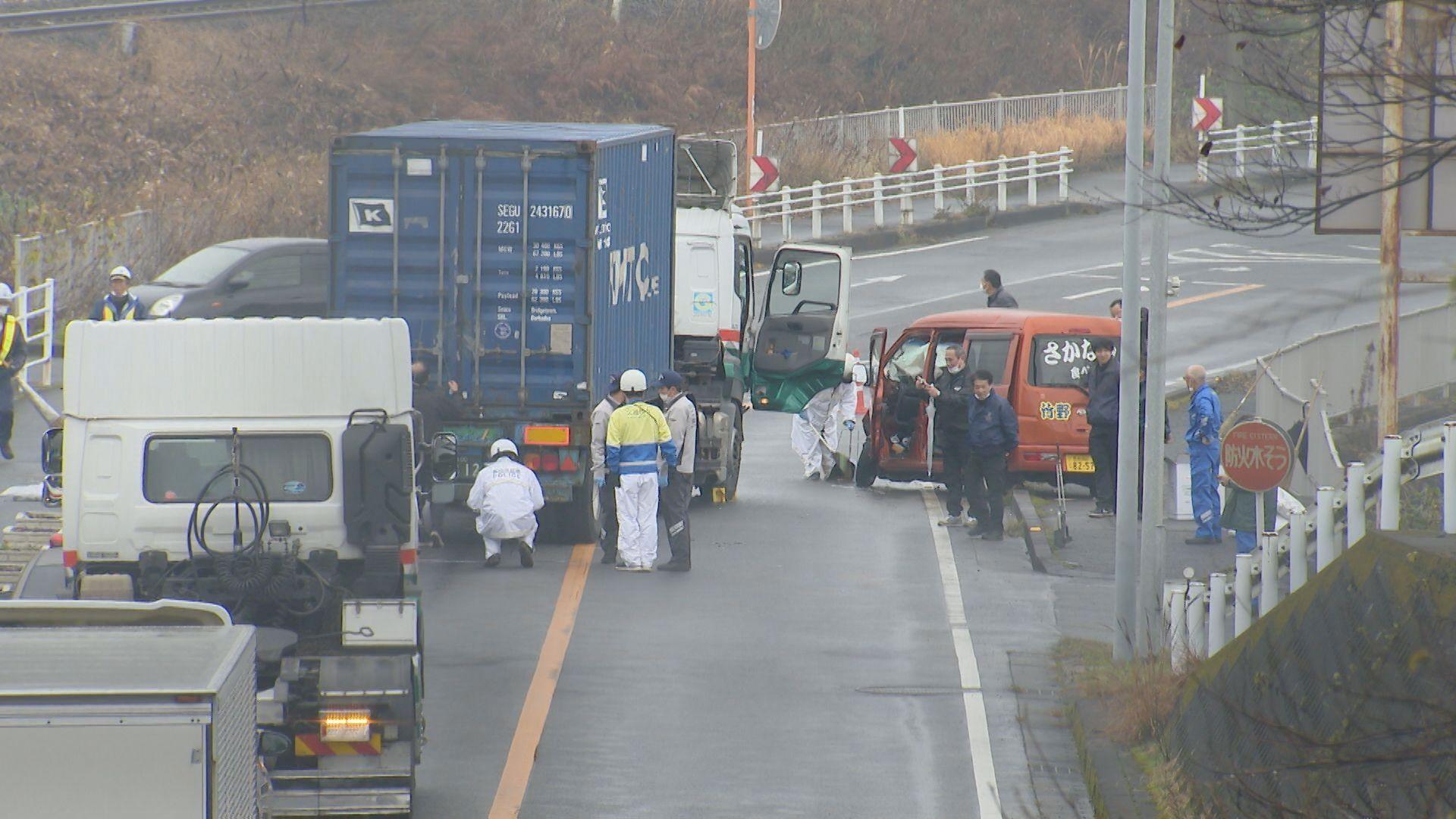 大型トレーラーと軽ワゴン車が正面衝突　重体だった61歳男性が死亡 諫早市高来町