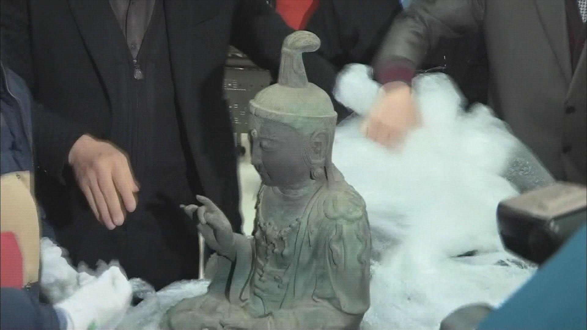 対馬から盗まれた仏像　来週引き渡し