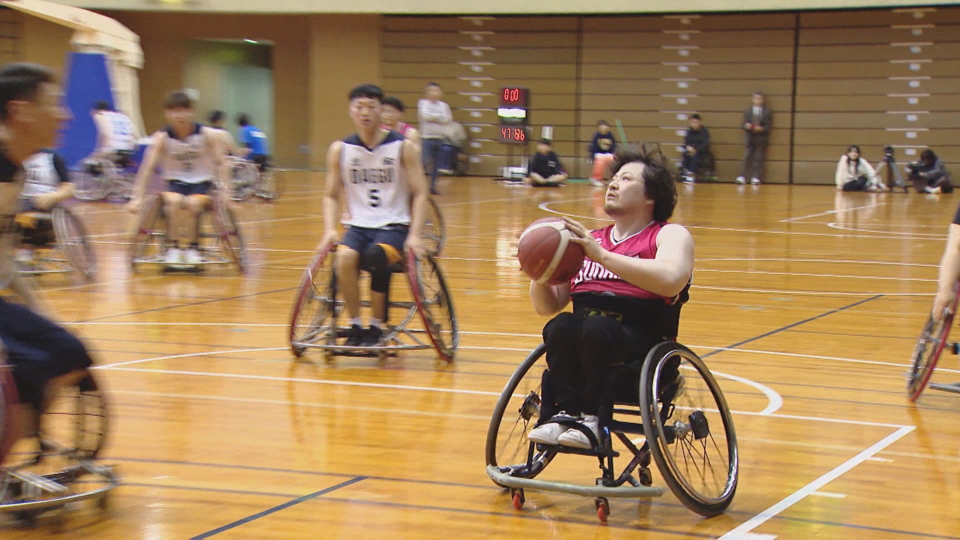 車いすバスケ韓国戦試合２