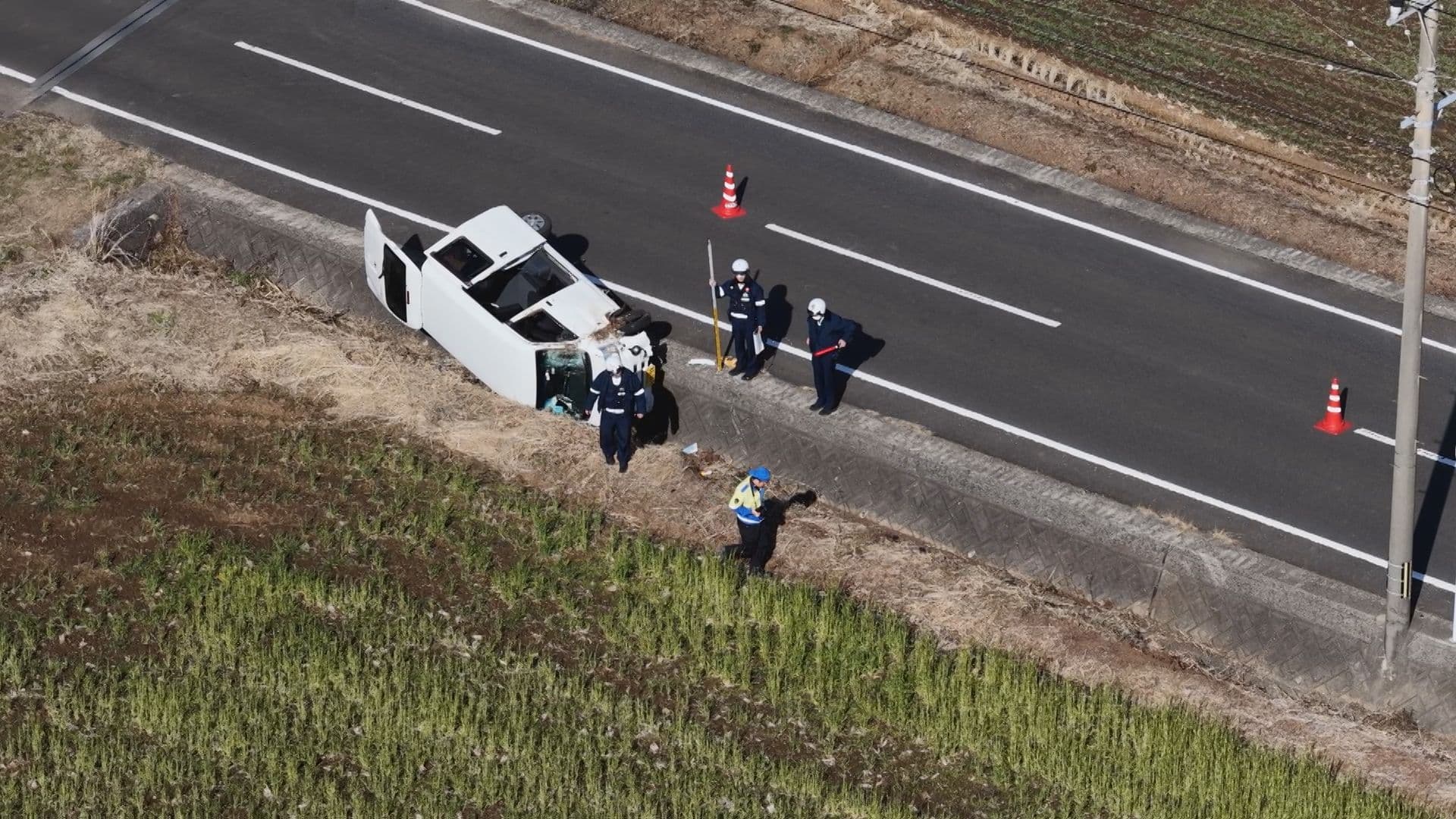 壱岐市で車が横転運転手の７０代女性が死亡
