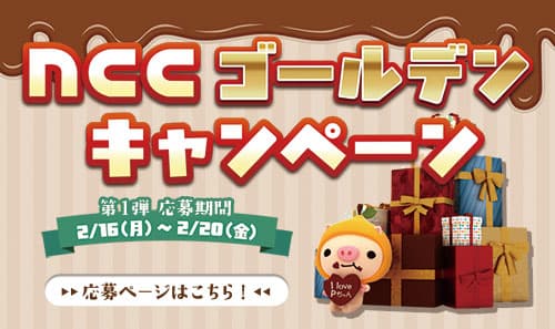【第1弾】NCCゴールデンキャンペーン｜開催期間：2月16日(月)～