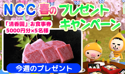 ＮＣＣ春のプレゼントキャンペーン