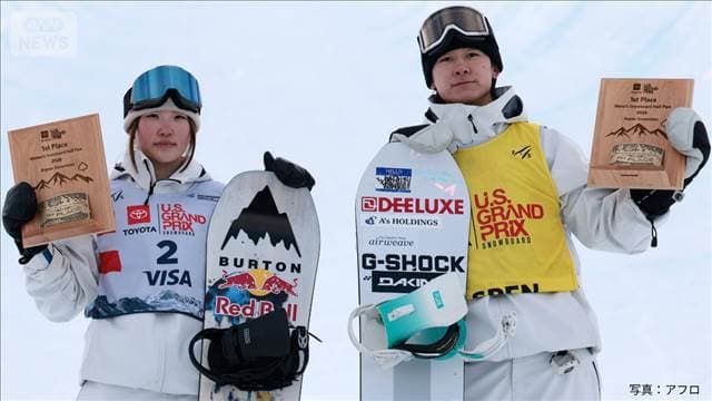 スノーボード ハーフパイプW杯 戸塚優斗と小野光希がW優勝 メダルへの期待高まる