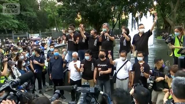 “天安門”追悼の民主派団体元幹部2人に有罪判決 香港の裁判所「国家転覆を扇動」